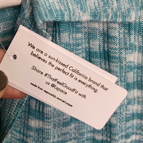 L* space Revolve Aria Long Sleeve Collared Bodycon Knit Dress Sky New W-304 Sz M - Picture 10 of 13